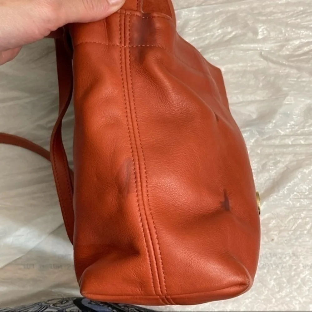 Coach vintage RARE orange burnt sienna Leather mini backpack 4152